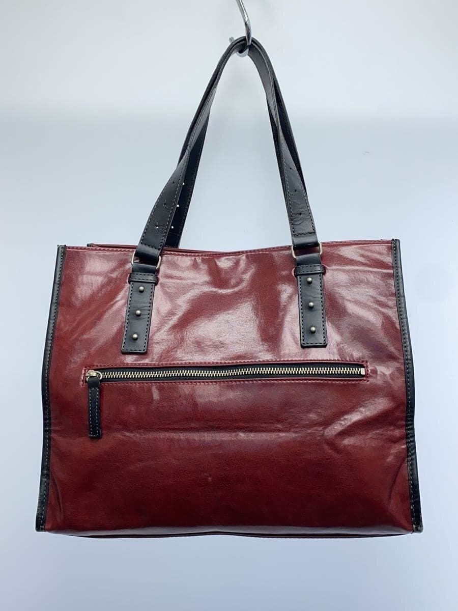 Jean Paul Gaultier tote bag PVC Burgundy Plain 3