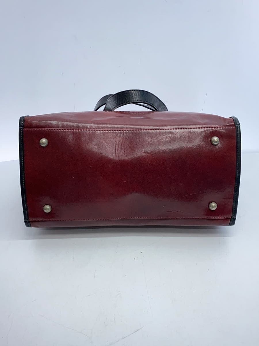 Jean Paul Gaultier tote bag PVC Burgundy Plain 4