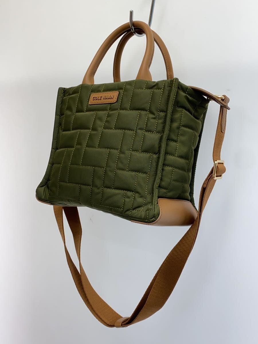 COLE HAAN Tote Bag Polyester GRN Solid 2