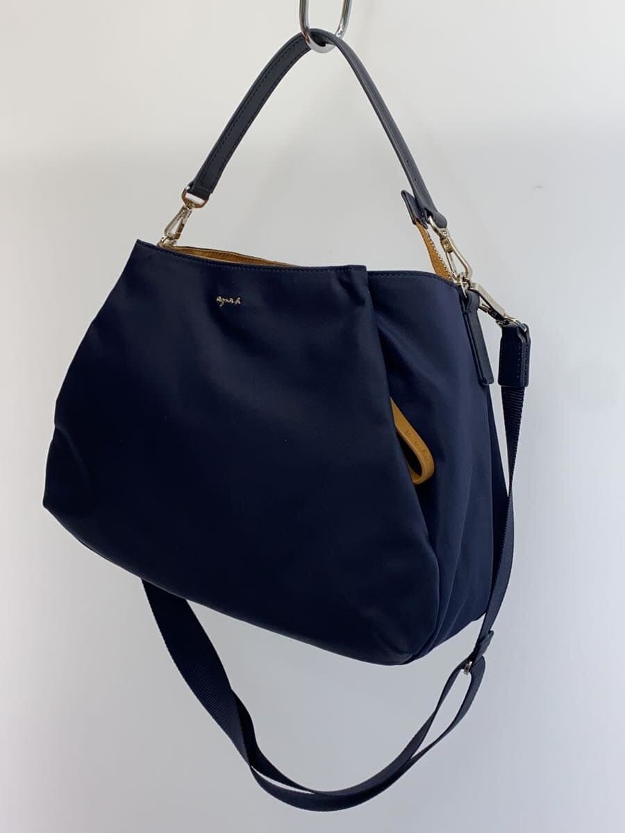agnes b. Shoulder Bag Nylon NVY Solid 0AS14-03 2