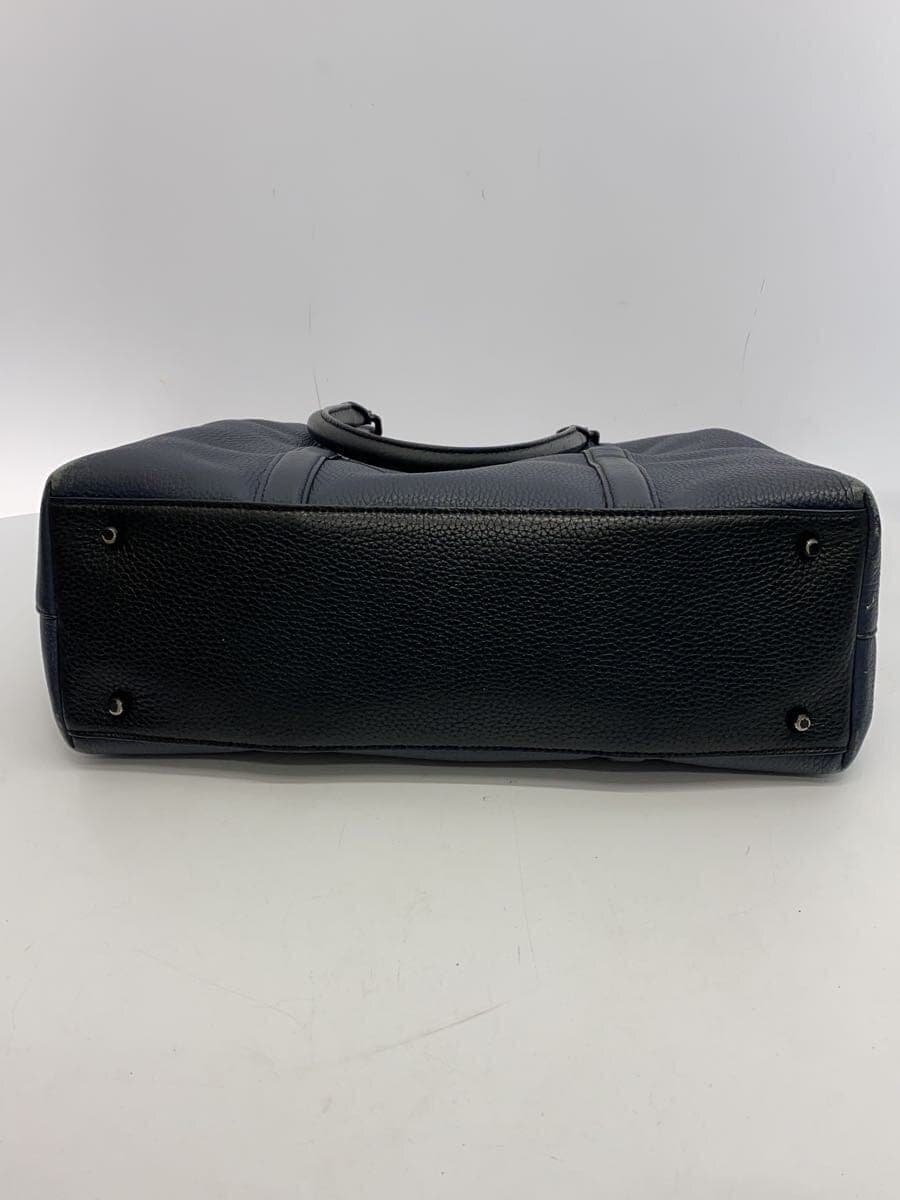 COACH Tote Bag Leather NVY Solid 4