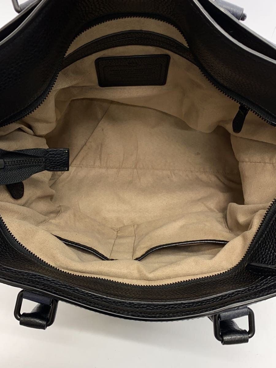 COACH Tote Bag Leather NVY Solid 6