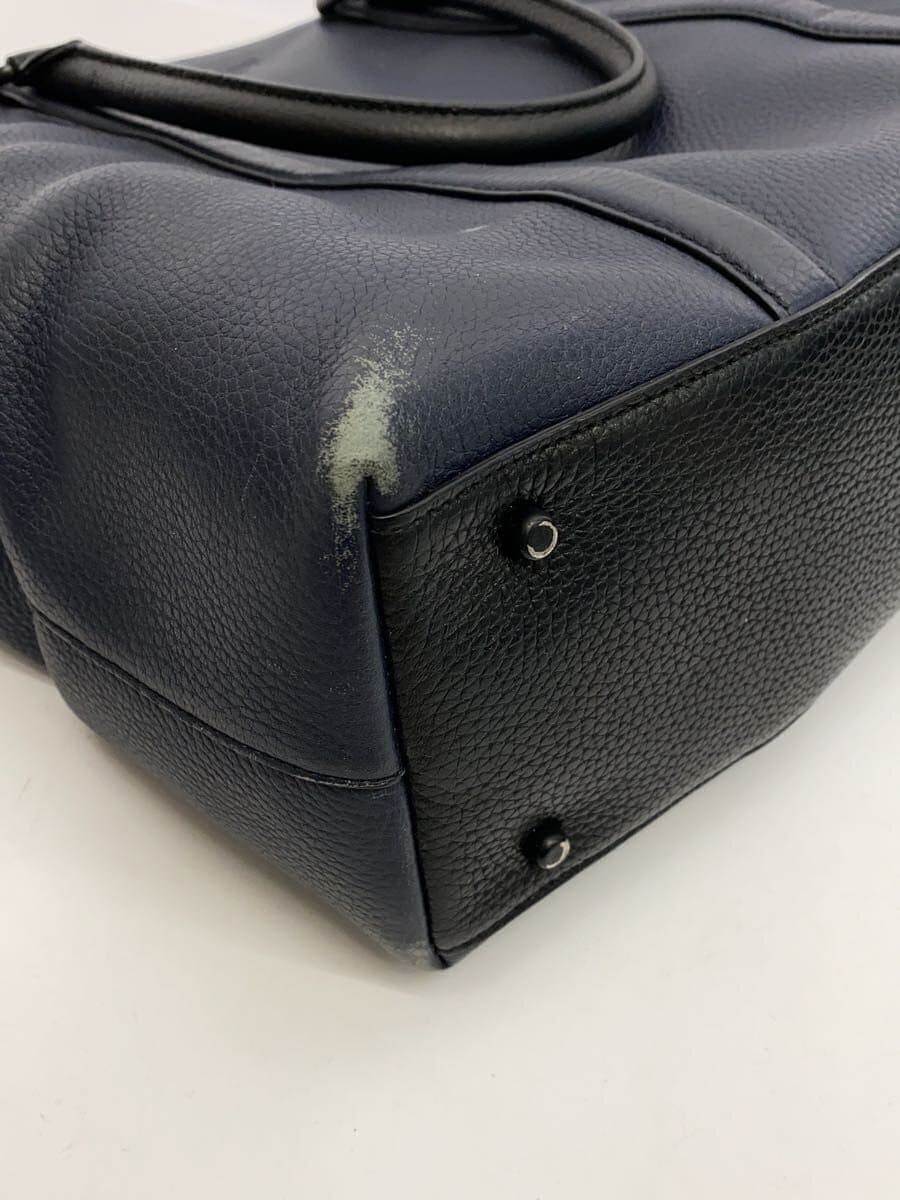 COACH Tote Bag Leather NVY Solid 7