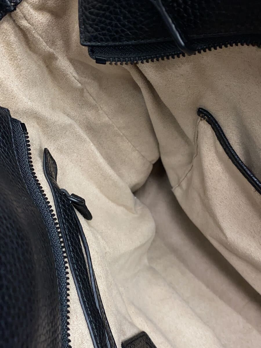 COACH Tote Bag Leather NVY Solid 9