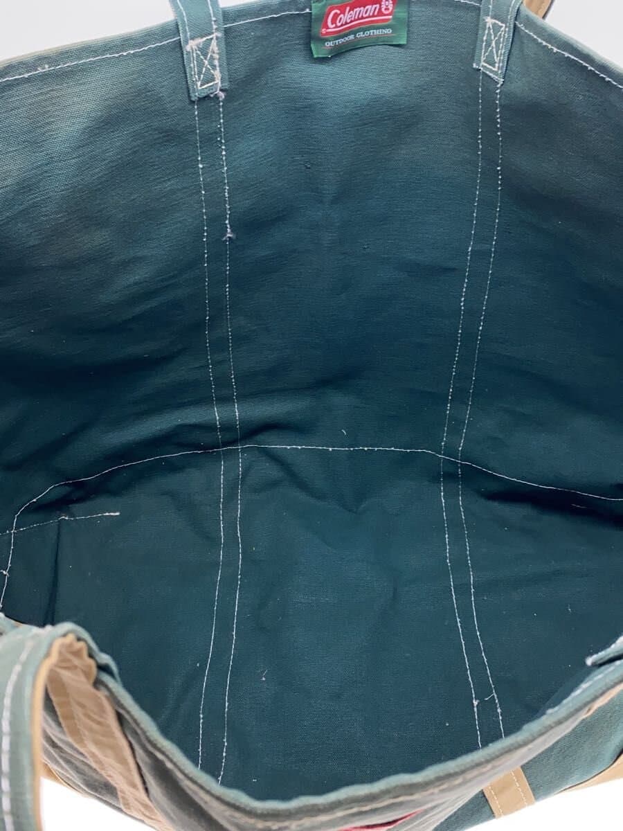 Coleman Tote Bag Big Tote Vintage Canvas GRN Fade 6