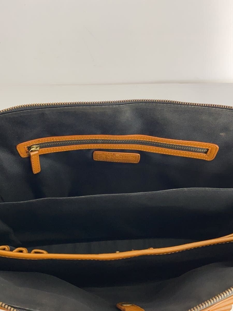 GOLD MEN Tote Bag Leather NVY 6