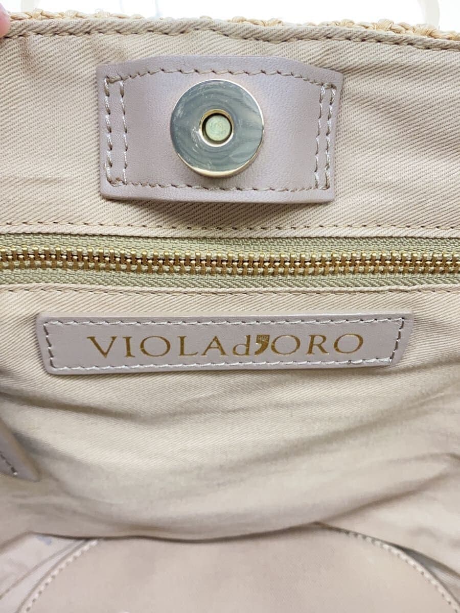 VIOLAd’ORO handbag Abaca basket bag shoulder hand 2WAY BEG 5