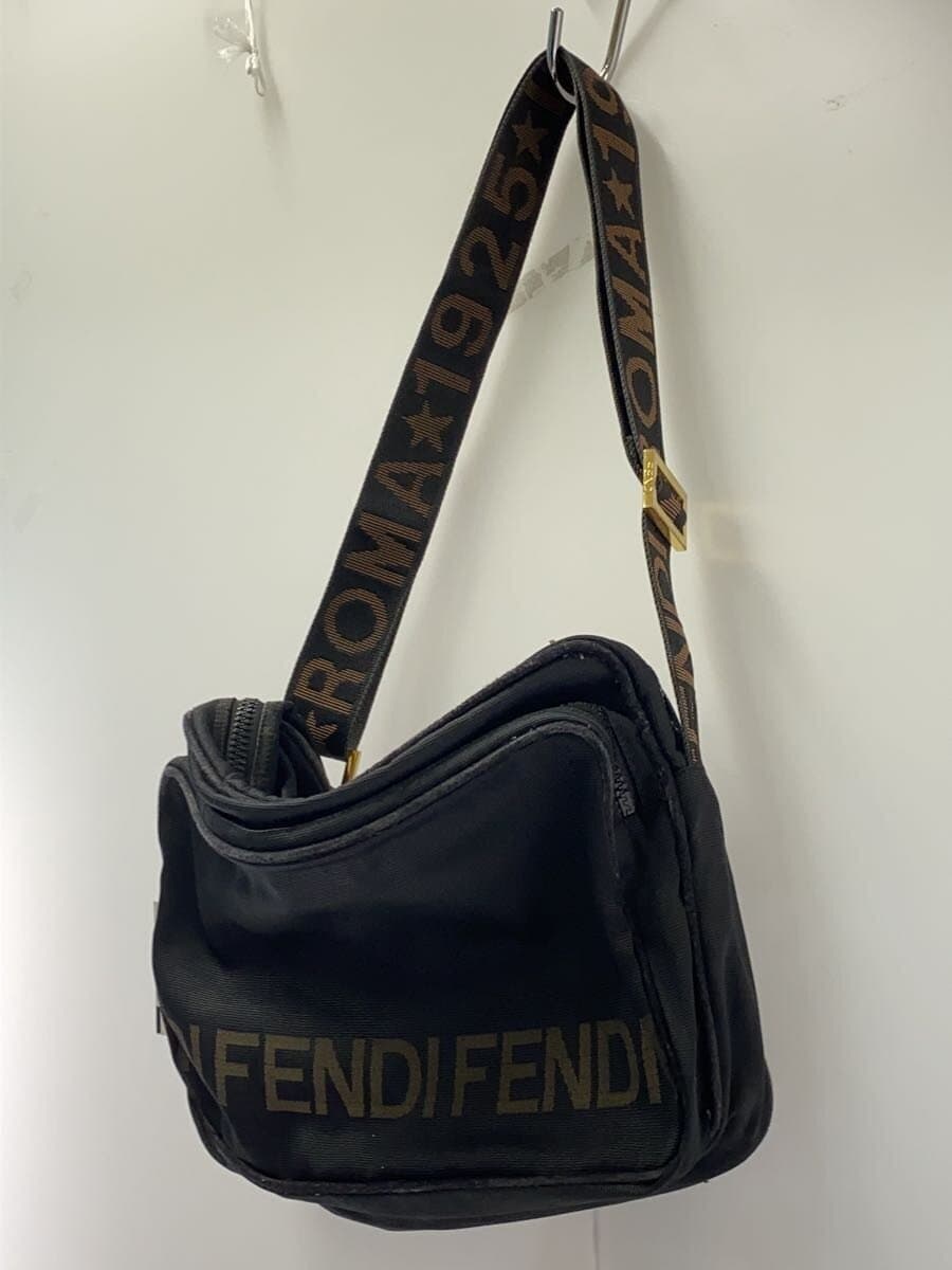 FENDI Shoulder Bag Nylon BLK Solid 2291 26337.088 2
