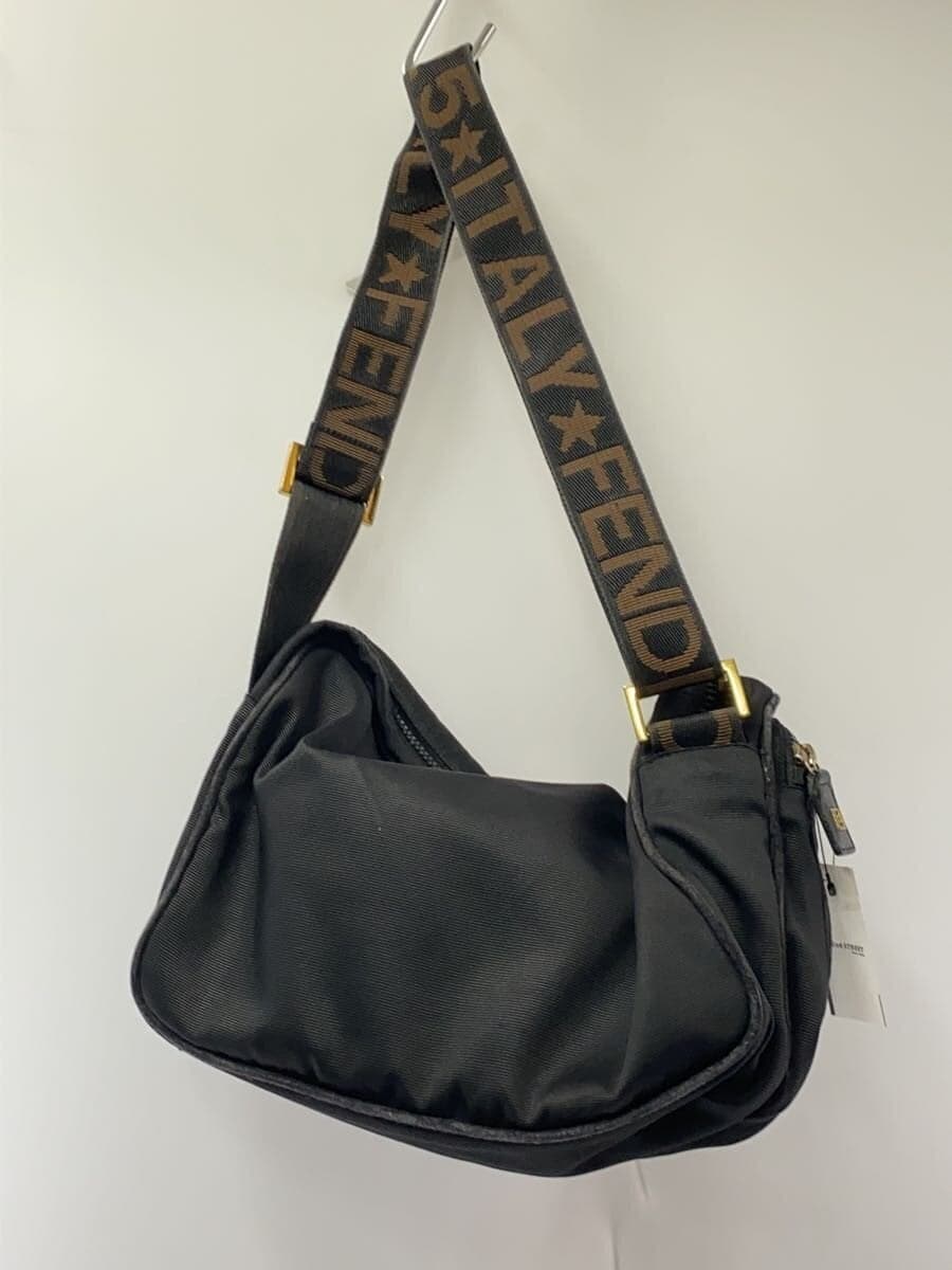 FENDI Shoulder Bag Nylon BLK Solid 2291 26337.088 3