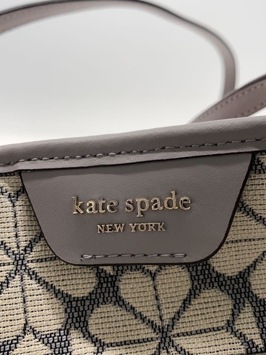 kate spade new york Shoulder Bag Canvas GRY All Over Pattern Japan Limited Color 6
