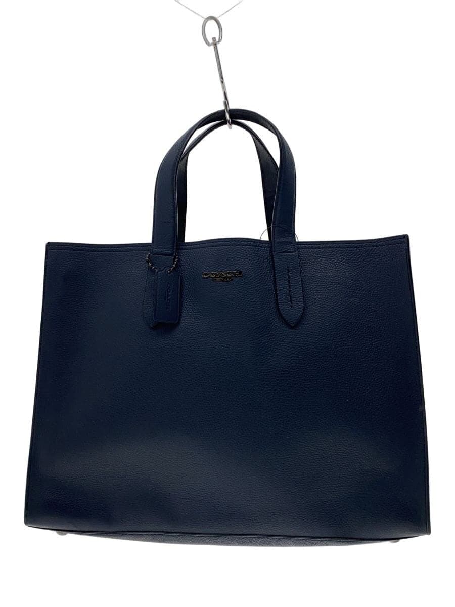 COACH Briefcase_All Leather Leather NVY Solid