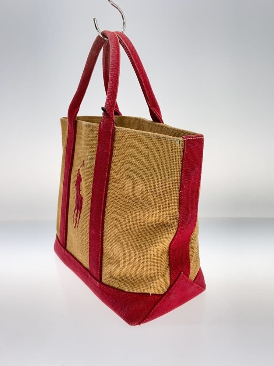 RALPH LAUREN Tote Bag BEG Solid Overall With Stain Consider Condition 2