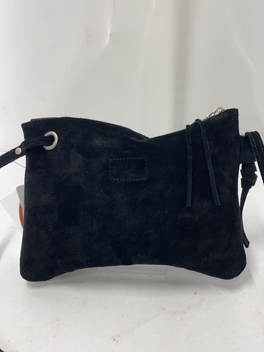 HYSTERIC GLAMOUR Logo Stud Sacoche Shoulder Bag Suede Black Solid Color 4