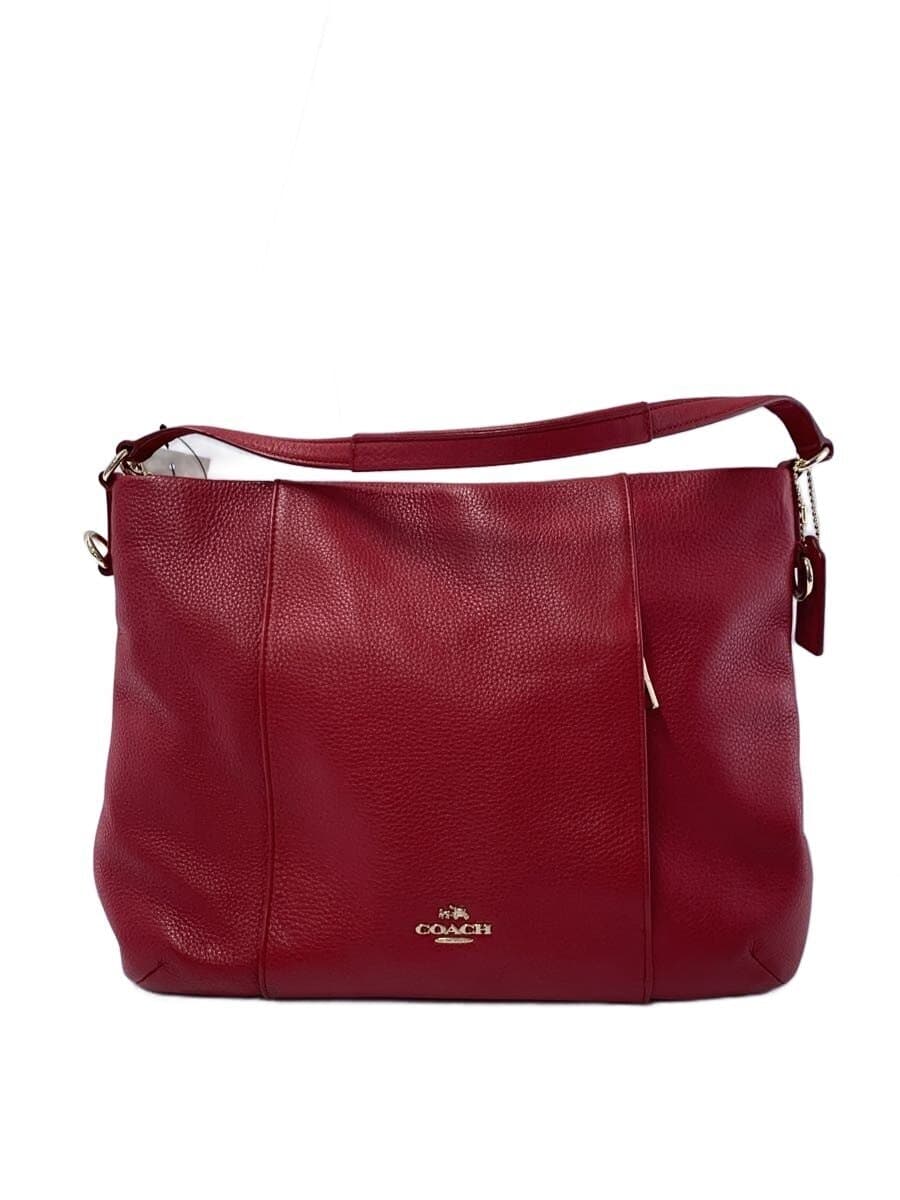 COACH Shoulder Bag Leather RED