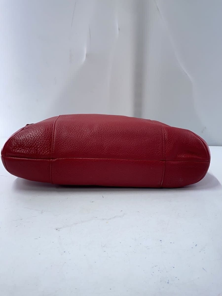 COACH Shoulder Bag Leather RED 4