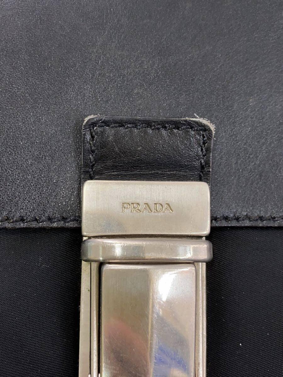 PRADA Bag Nylon Black Solid Color V119 5