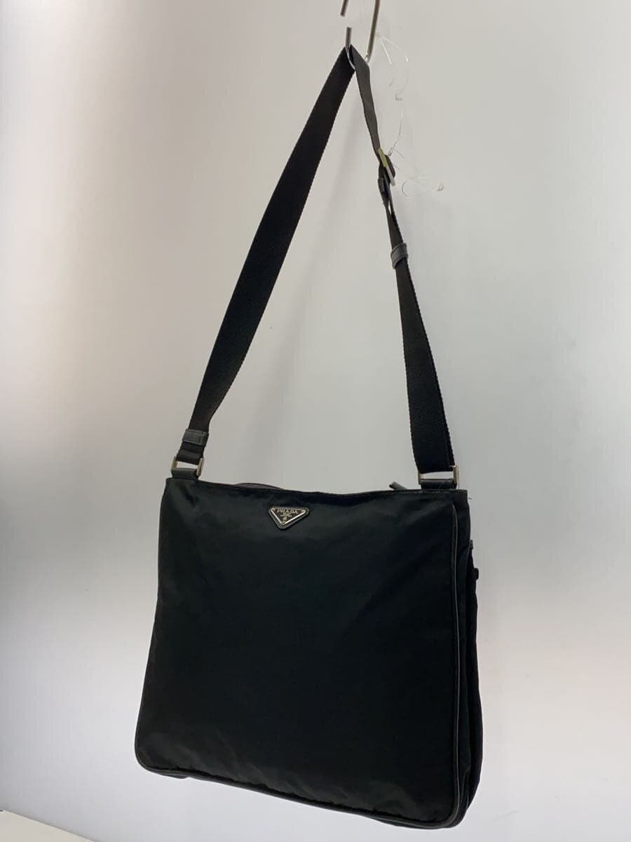 PRADA Shoulder Bag Nylon BLK Solid 2