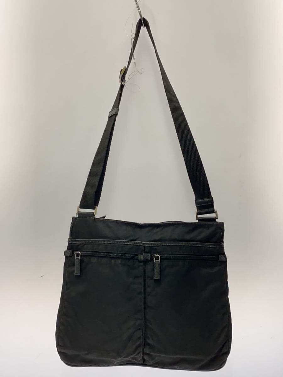 PRADA Shoulder Bag Nylon BLK Solid 3