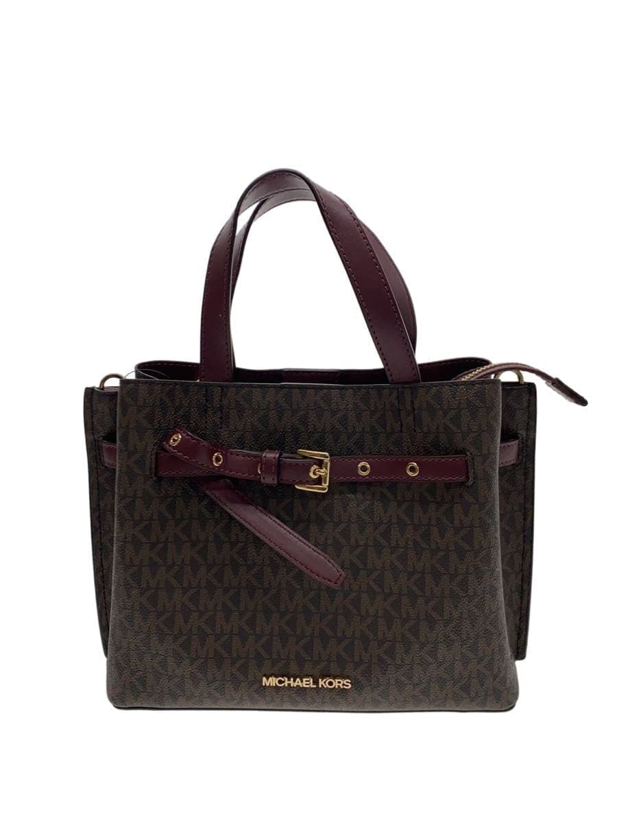 MICHAEL KORS Handbag PVC BRW All Over Pattern 35H0GU5S1B