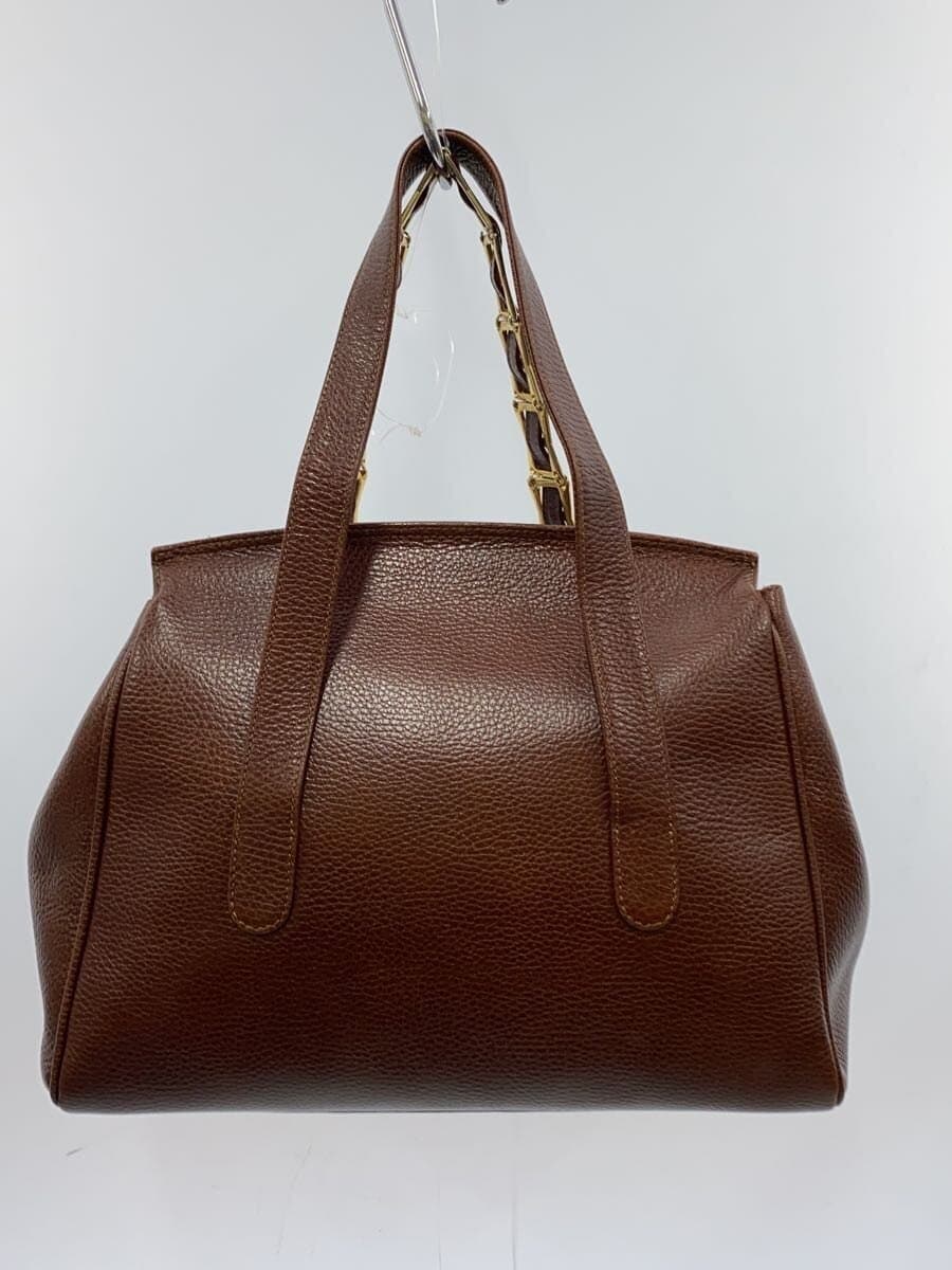 GIANNI VERSACE Handbag Leather BRW Solid 3