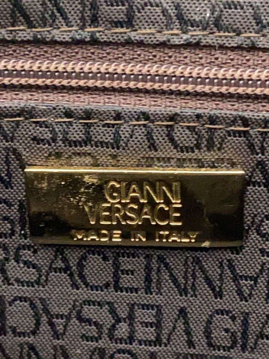 GIANNI VERSACE Handbag Leather BRW Solid 5