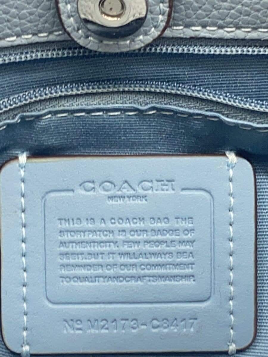 COACH Shoulder Bag BLU C8417 5