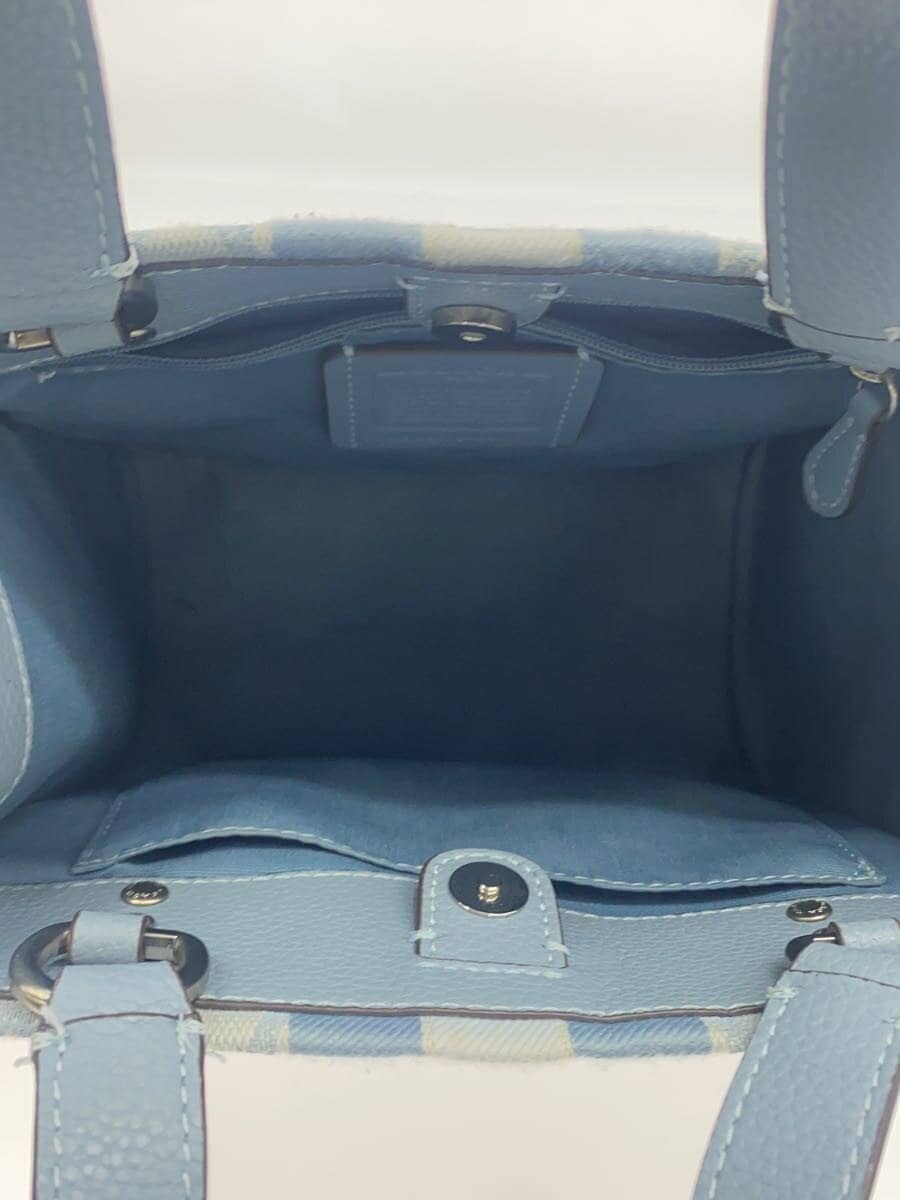 COACH Shoulder Bag BLU C8417 6