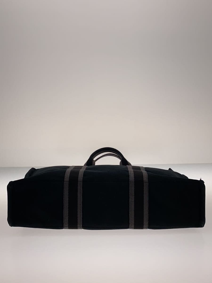 HERMES Tote Bag Canvas BLK Solid 4