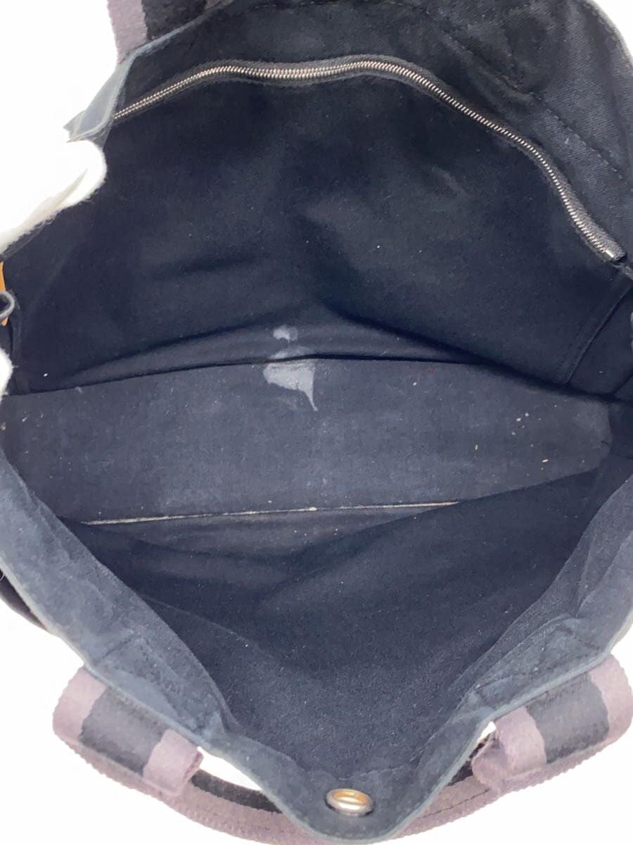 HERMES Tote Bag Canvas BLK Solid 6