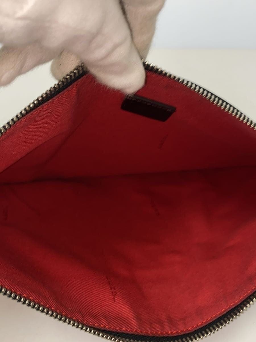 FENDI Clutch Bag Leather BLK 6