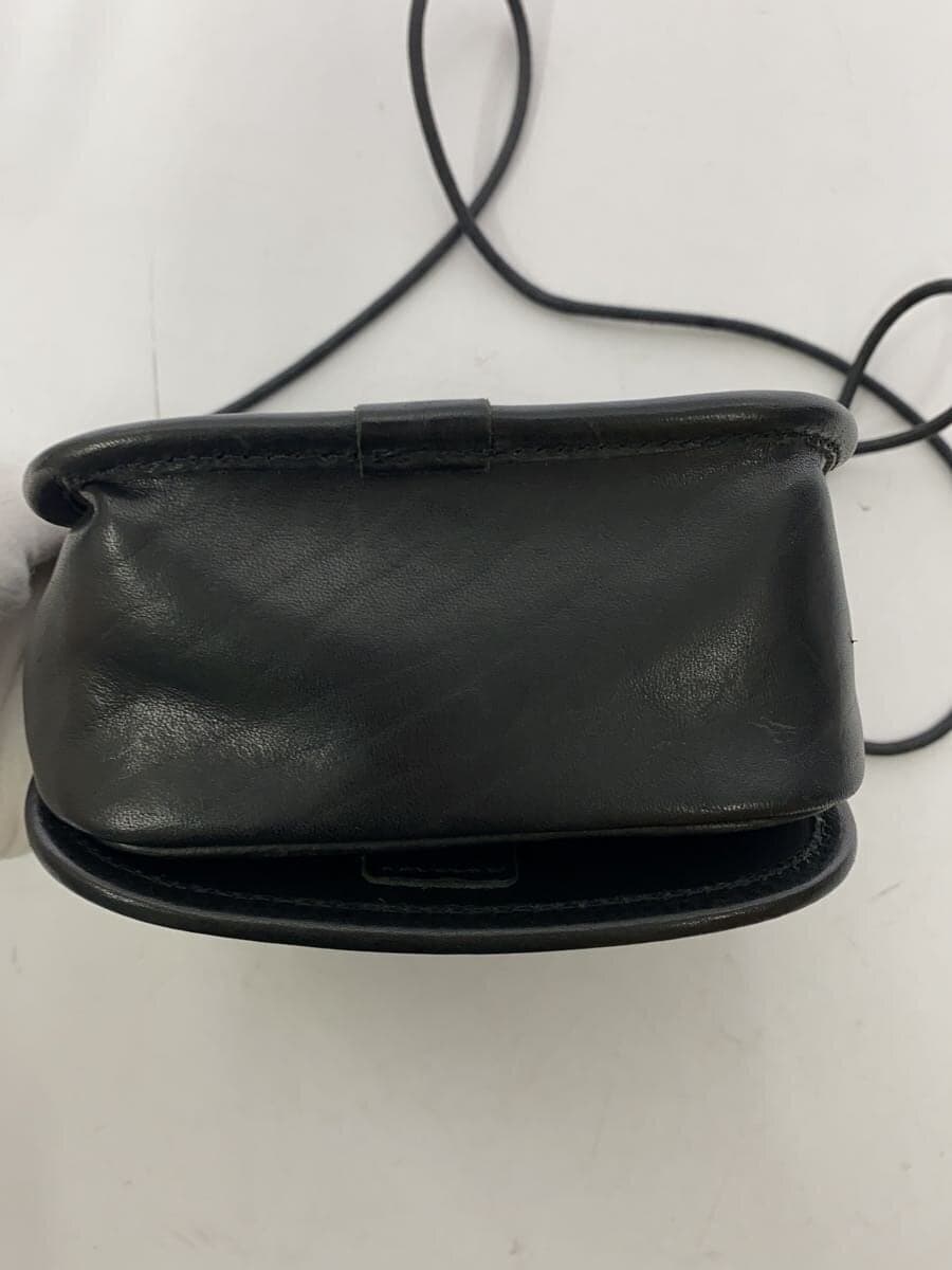 SLOW Shoulder Bag Leather BLK 4