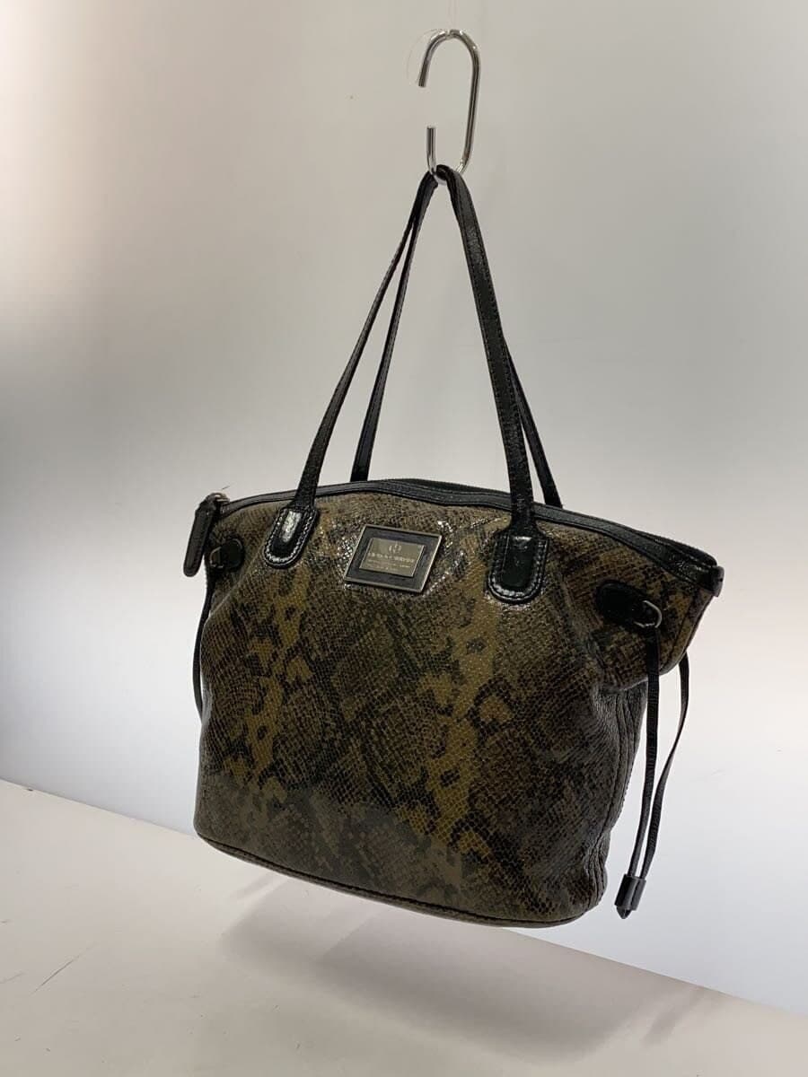 GIORGIO ARMANI Tote Bag Cowhide BRW Animal 2