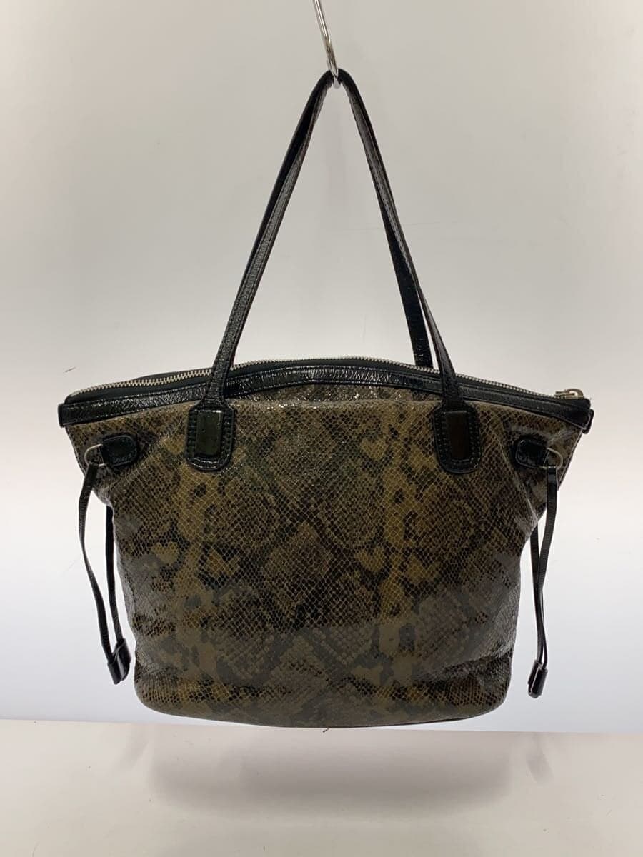 GIORGIO ARMANI Tote Bag Cowhide BRW Animal 3