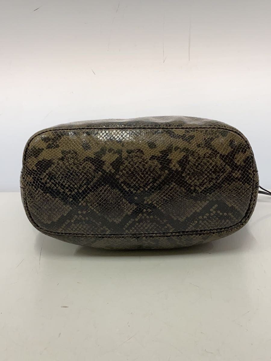 GIORGIO ARMANI Tote Bag Cowhide BRW Animal 4