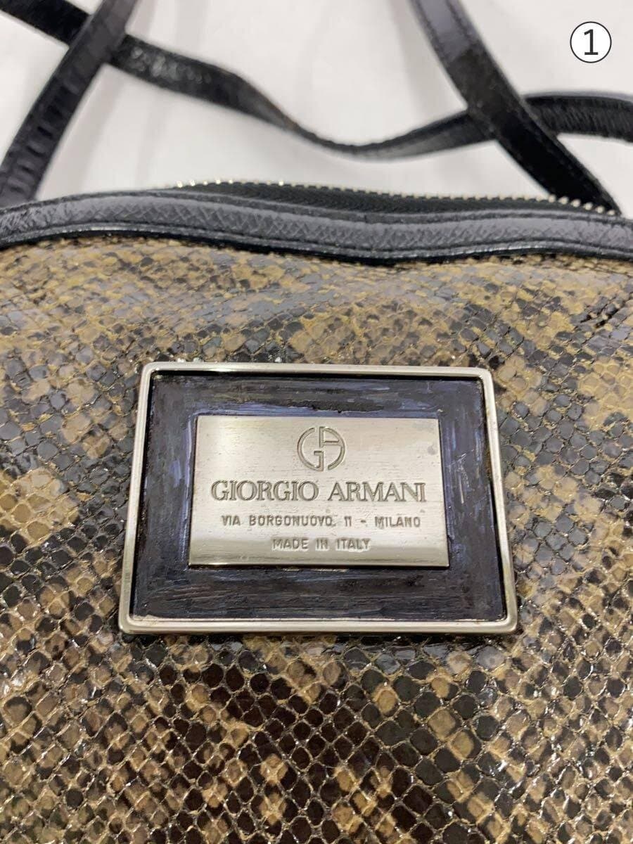 GIORGIO ARMANI Tote Bag Cowhide BRW Animal 5