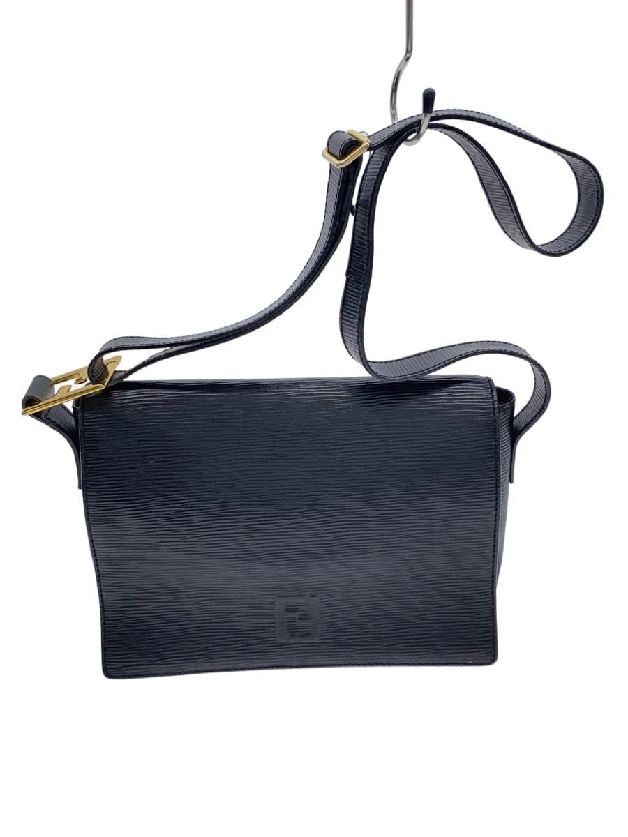 FENDI shoulder bag leather BLK