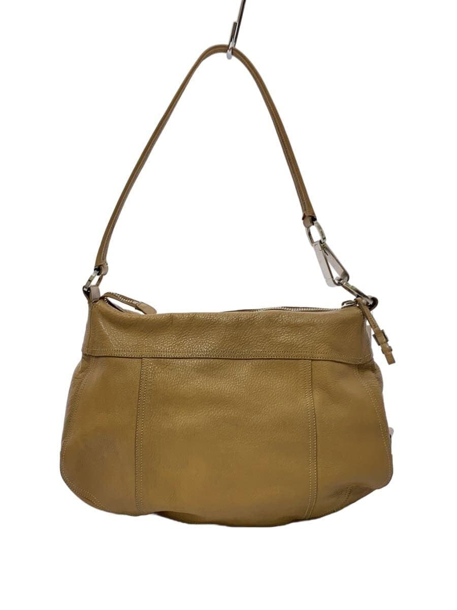PRADA Shoulder Bag Leather BEG Solid