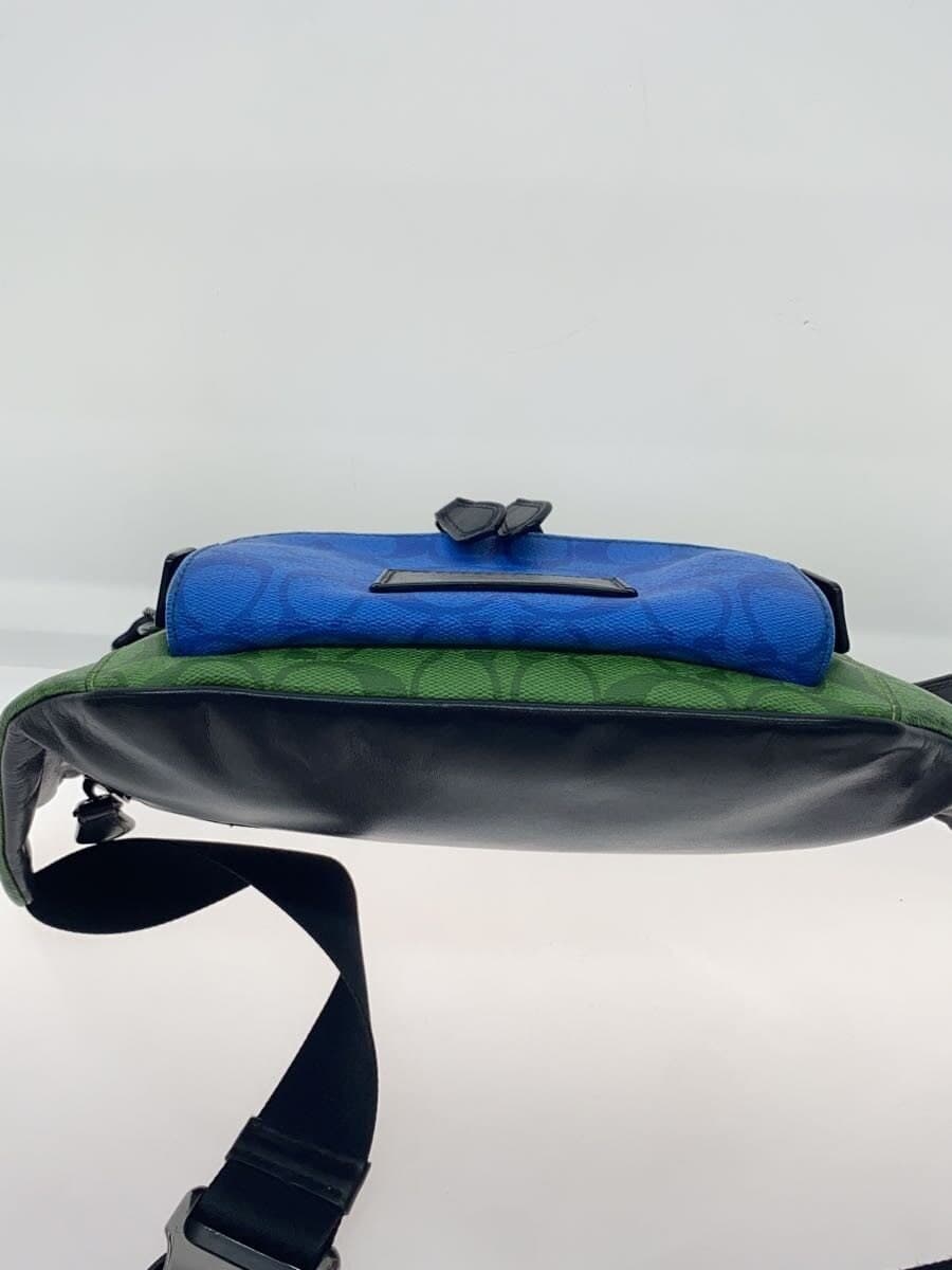 COACH Waist Bag_Signature_Color Block Leather GRN Allover Pattern C9892 4