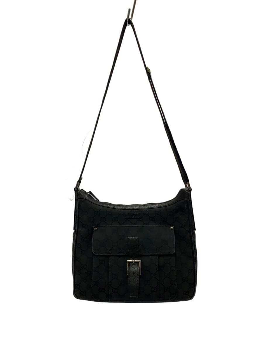 GUCCI Shoulder Bag_GG Canvas Canvas BLK 114272