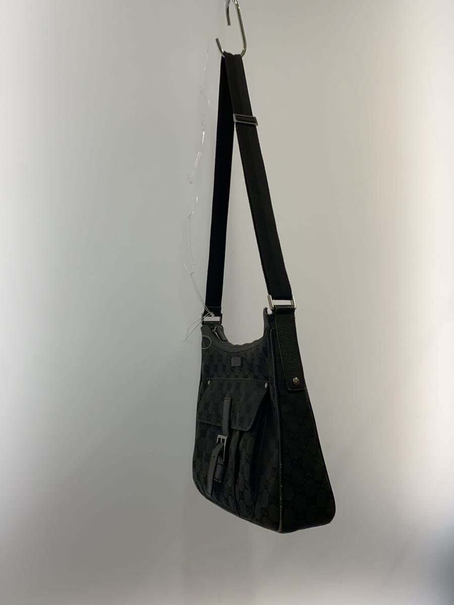 GUCCI Shoulder Bag_GG Canvas Canvas BLK 114272 2