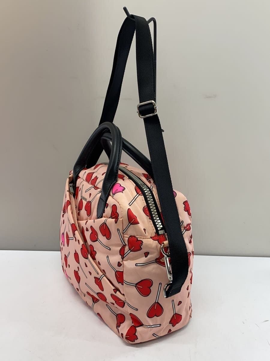DIESEL Handbag Nylon PNK All Over Pattern Heart Pattern Stain Considered 2