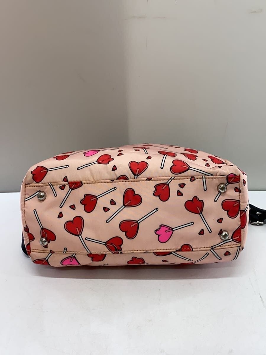 DIESEL Handbag Nylon PNK All Over Pattern Heart Pattern Stain Considered 4