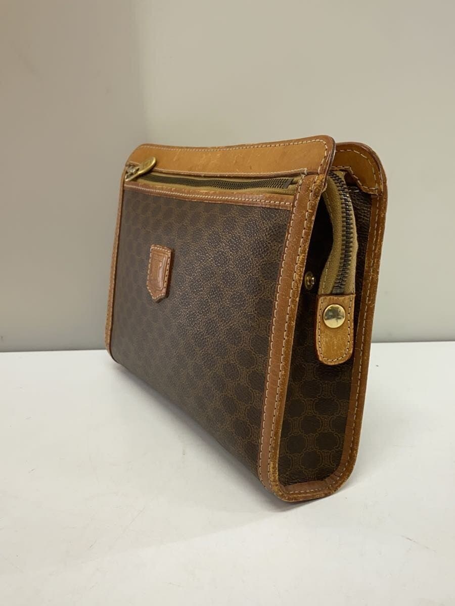 CELINE Second Bag Leather BRW Macadam Corner Wear、Signs of Use Considered 2