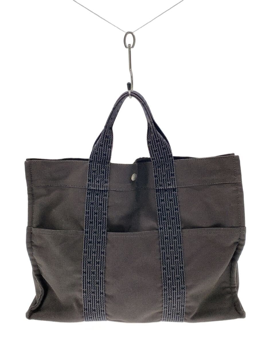 HERMES tote bag polyester GRY