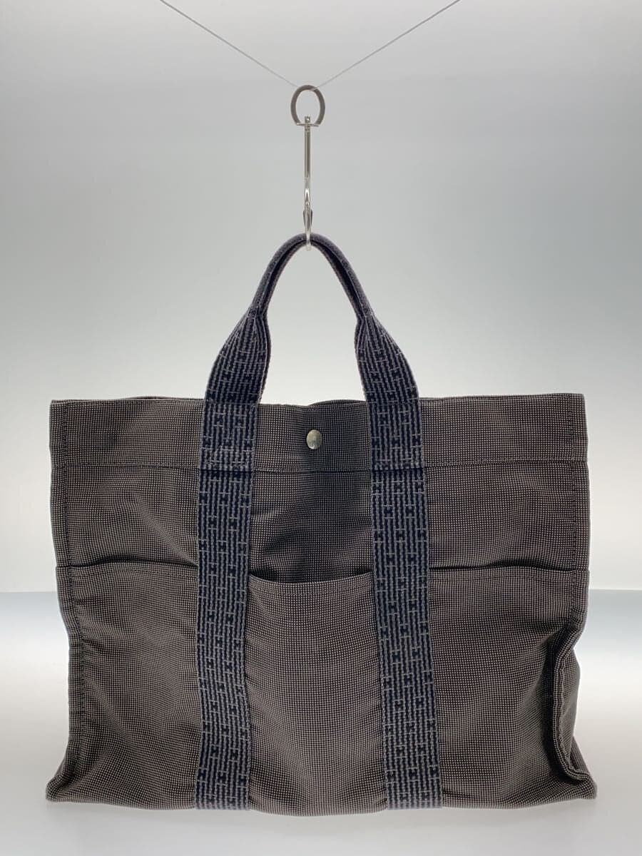 HERMES tote bag polyester GRY 3