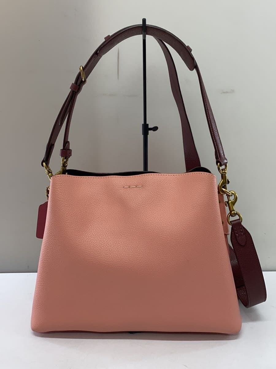 COACH Shoulder Bag PNK Solid C2590 3