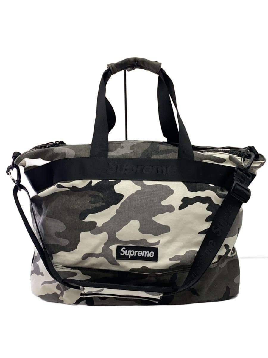 Supreme25SS Tote Bag Cotton GRY Camouflage