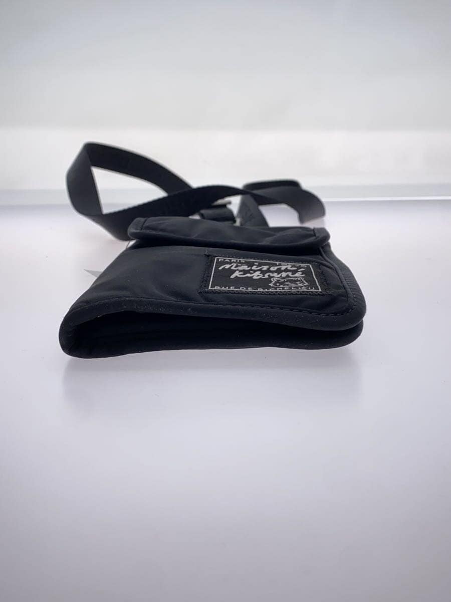 MAISON KITSUNE Shoulder Bag Polyester Black LM05362WQ1001 4