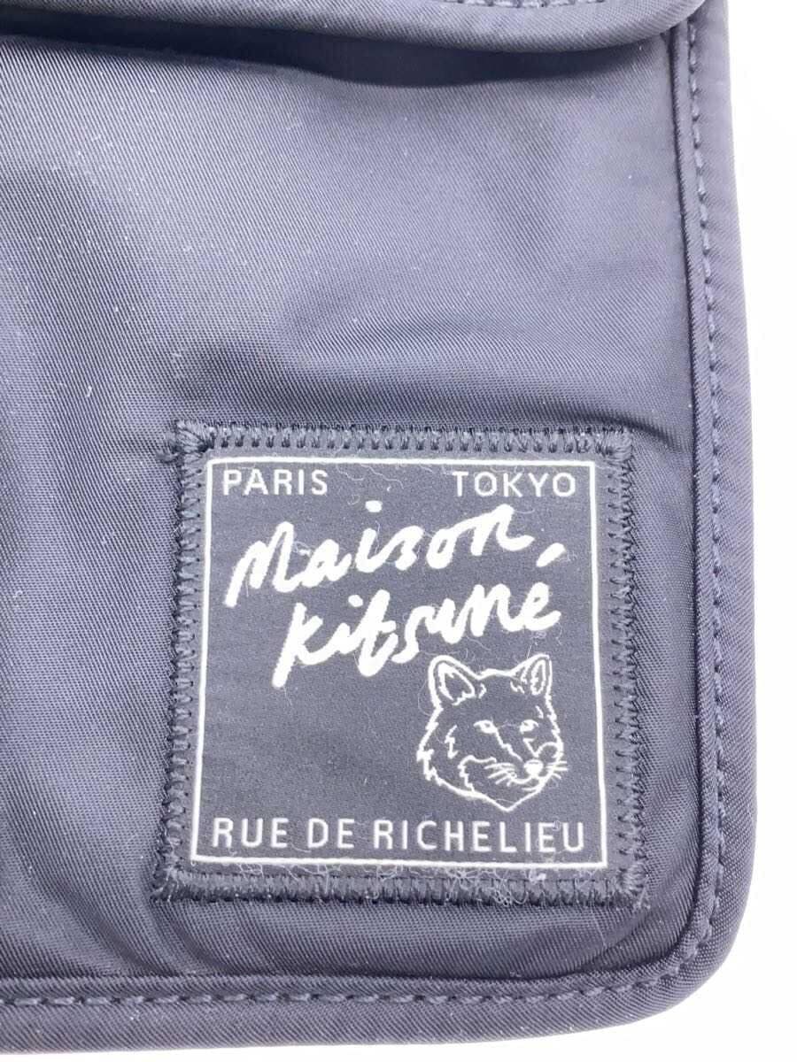 MAISON KITSUNE Shoulder Bag Polyester Black LM05362WQ1001 5