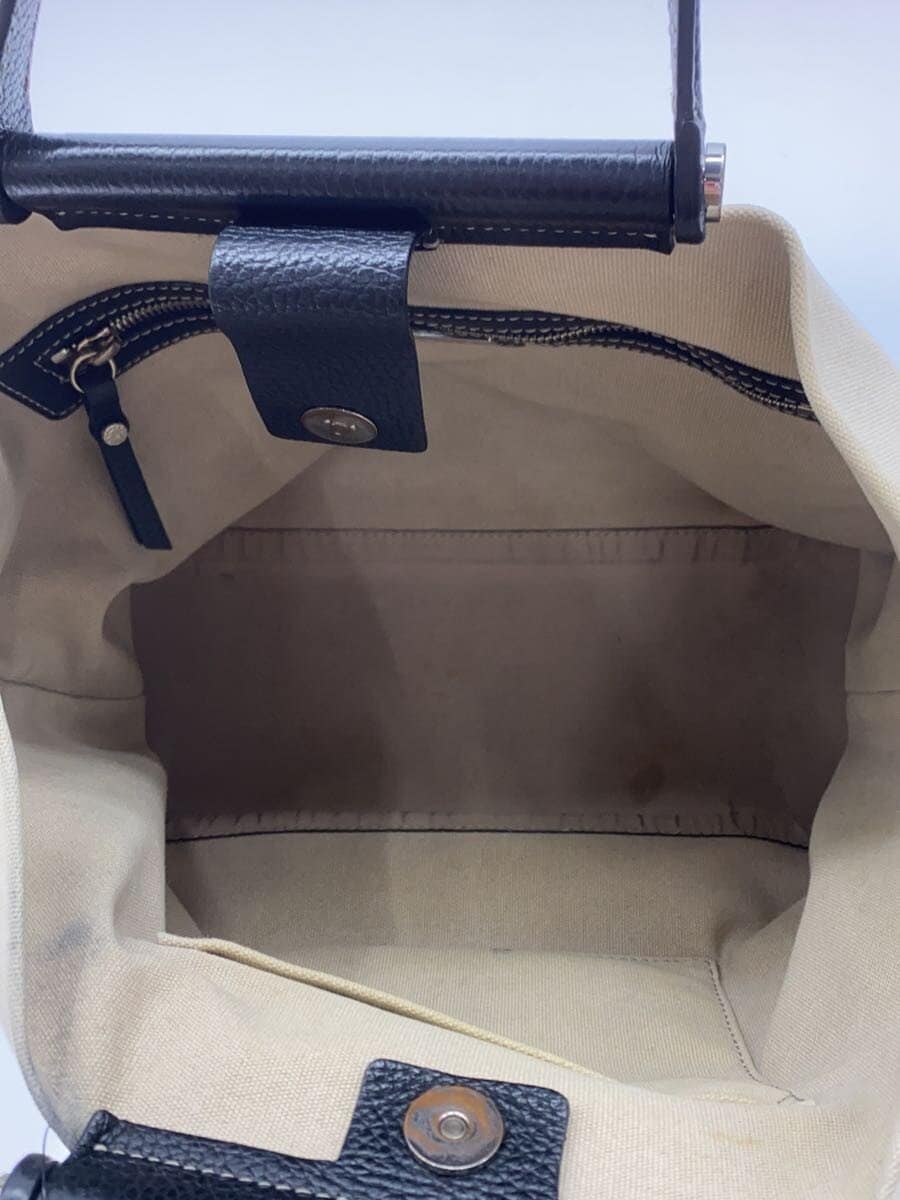 IACUCCI Handbag Canvas BEG Solid Color 4091 Has stains, scratches, and holes 6